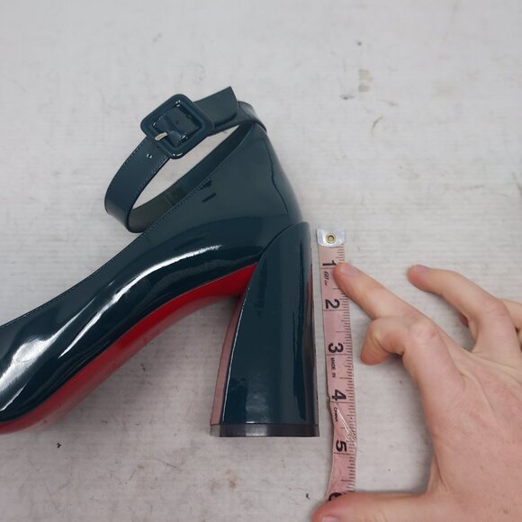 Christian Louboutin So Sab Patent Dark Green Pump - Picture 11 of 11